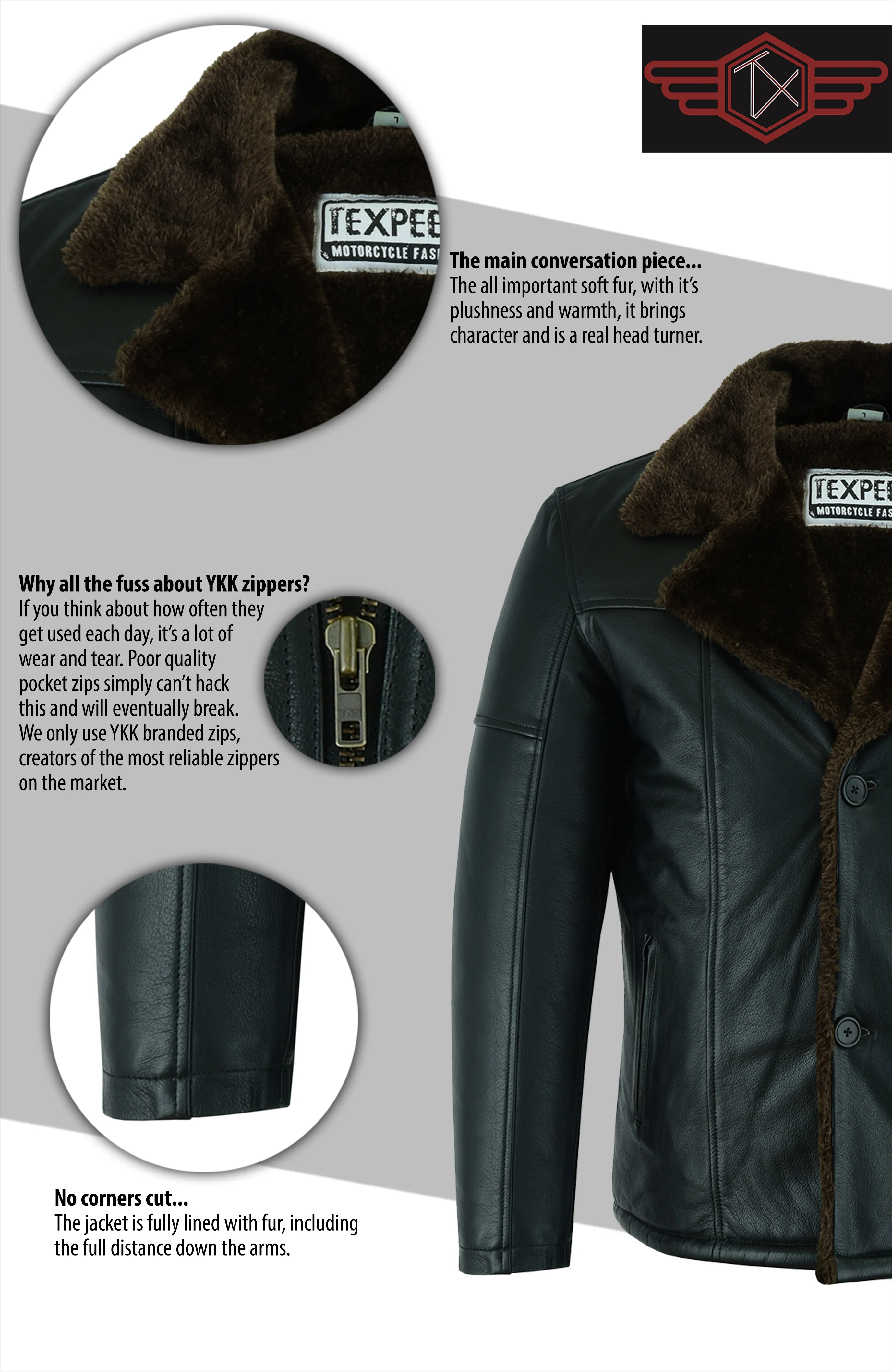 Aviator Pilot Casual Leather Brown Fur Jacket