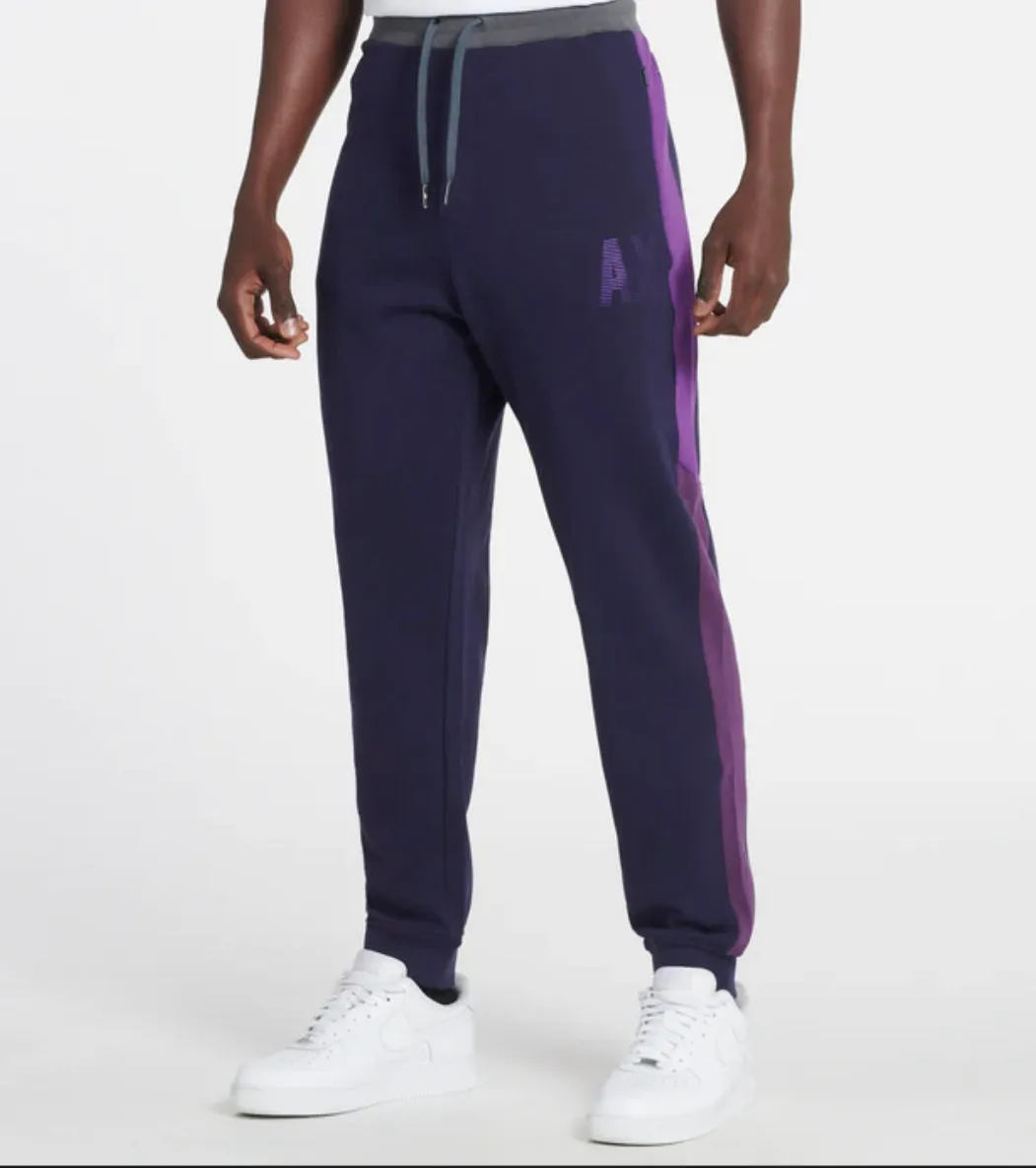 A|X ARMANI EXCHANGE Men's Drawstring French Terry  Iridescent Logo Joggers