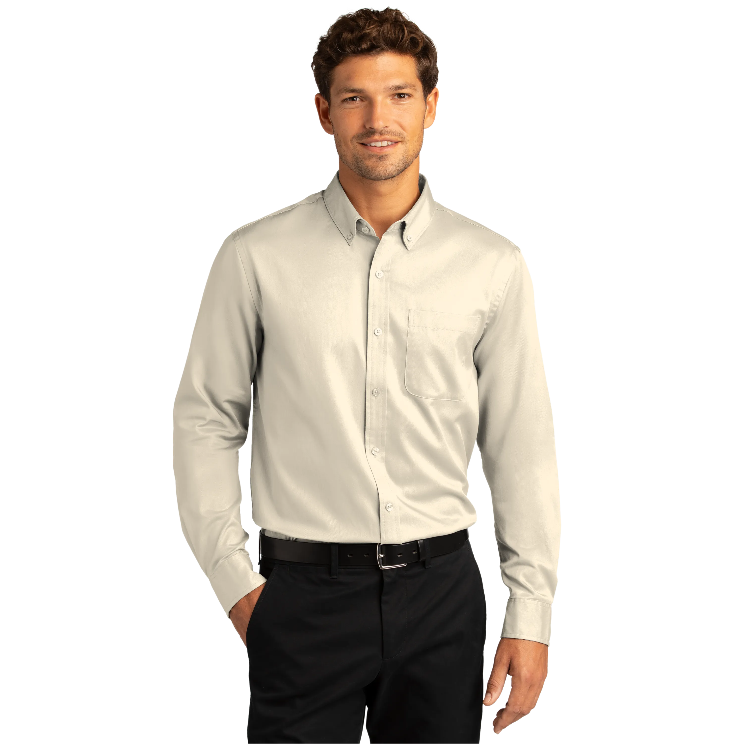 B2117M Mens Long Sleeve SuperPro React Twill Shirt