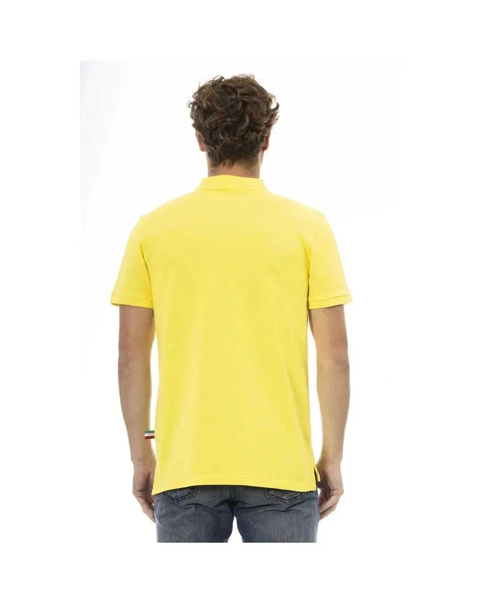 Baldinini Trend Men's Yellow Cotton Polo Shirt - XL