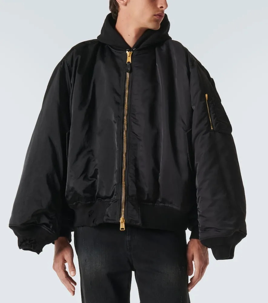 Balenciaga Cotton-trimmed bomber jacket