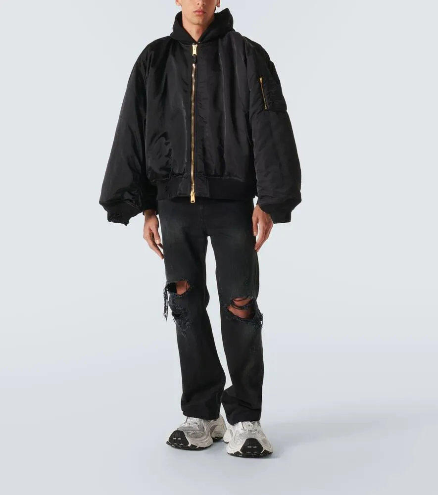 Balenciaga Cotton-trimmed bomber jacket