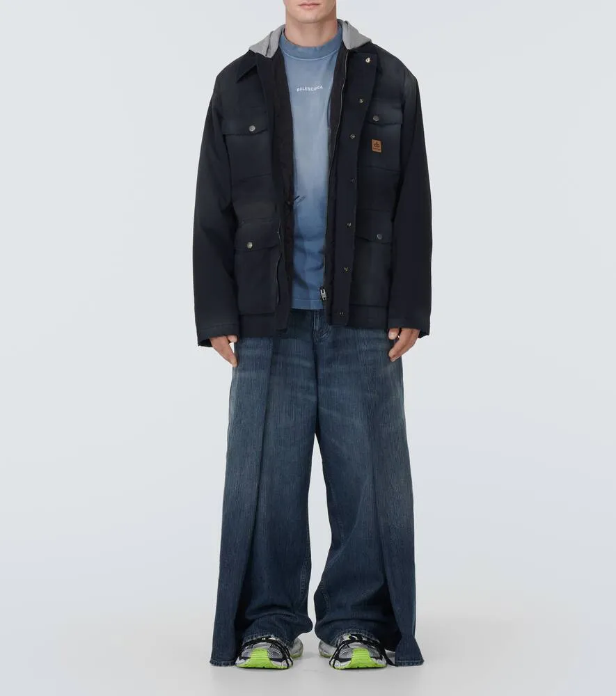 Balenciaga Oversized cotton gabardine parka