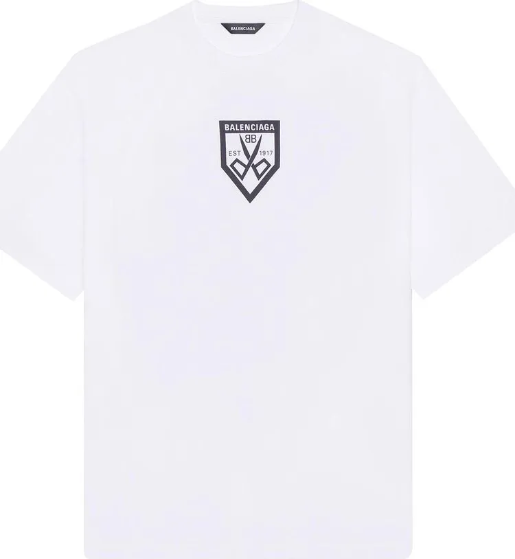 Balenciaga Scissors Flatground T-Shirt White/Black, black