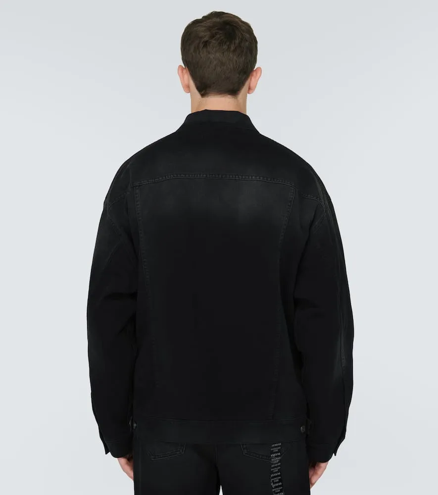Balenciaga Size Sticker oversized denim jacket