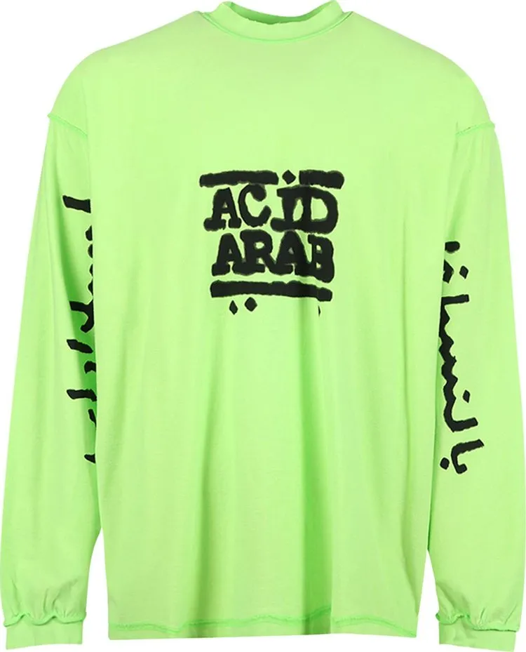 Balenciaga T-Shirt 'Fluo Green/ Black', green