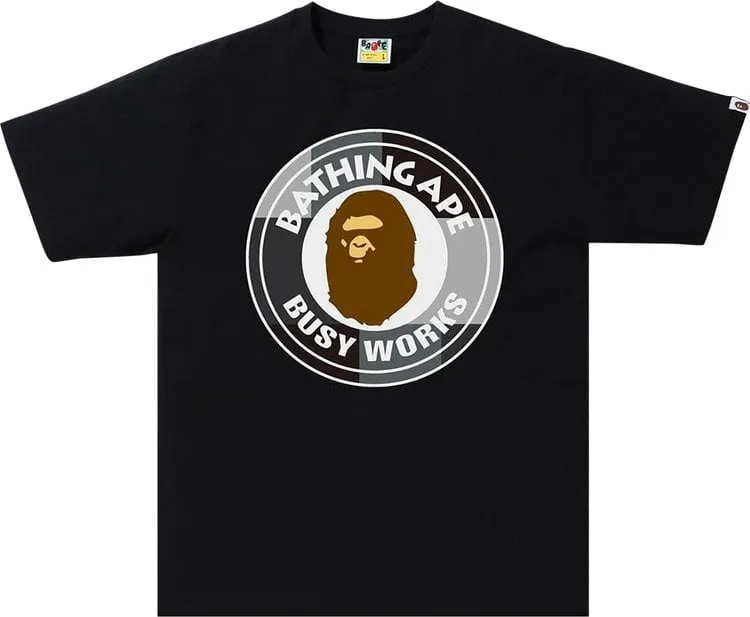 BAPE Color Block Busy Works Tee 'Black', Black