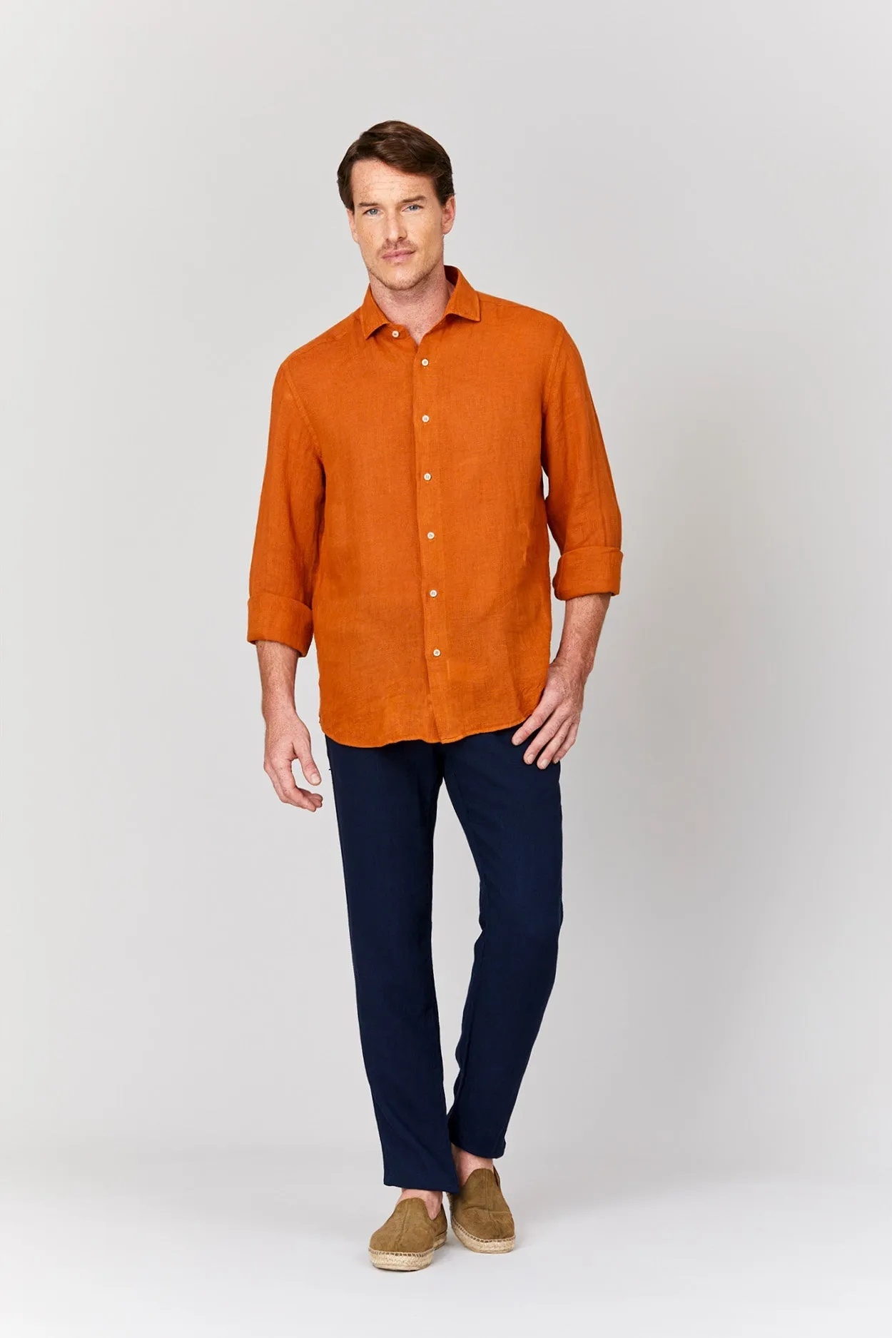 basic linen shirt honey