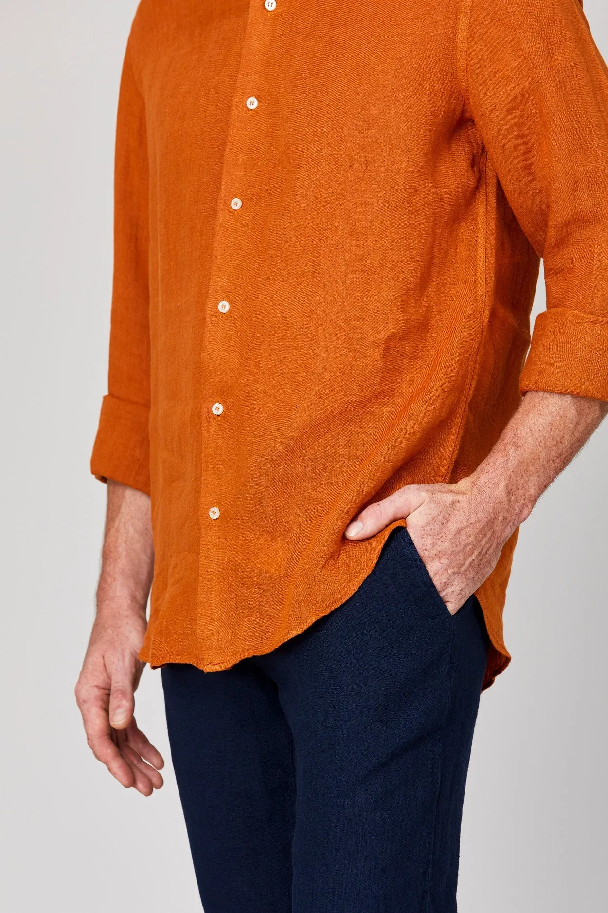 basic linen shirt honey