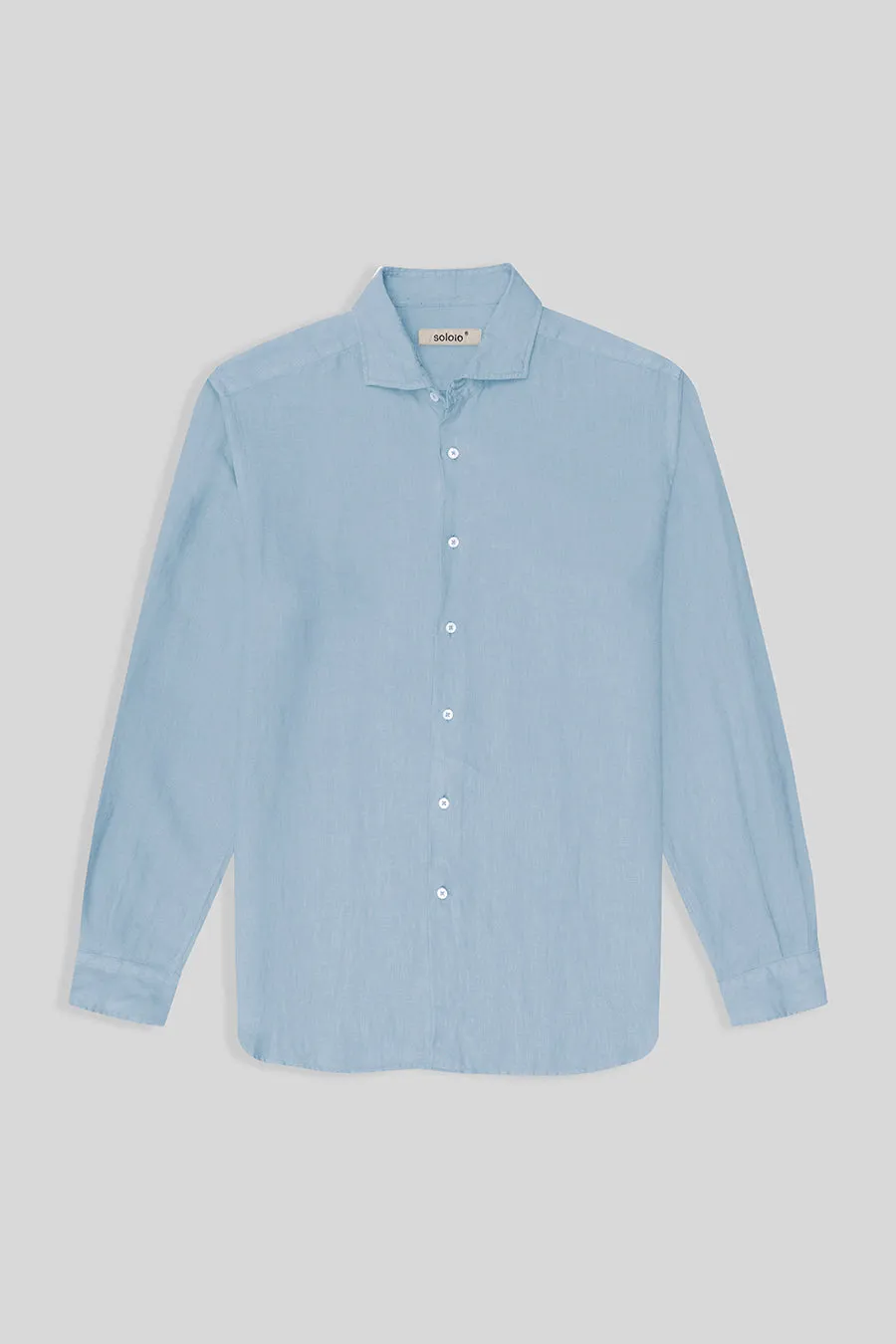 basic linen shirt ice blue