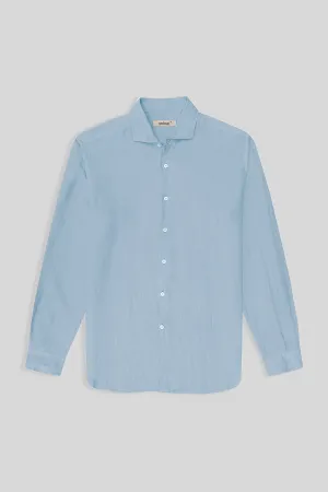basic linen shirt ice blue