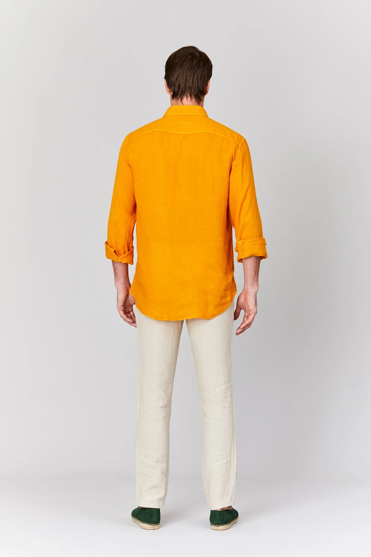 basic linen shirt ocher