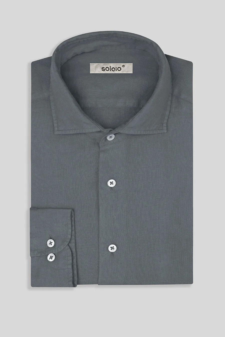 basic linen shirt smoke