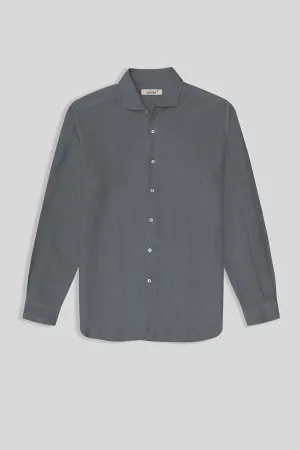 basic linen shirt smoke