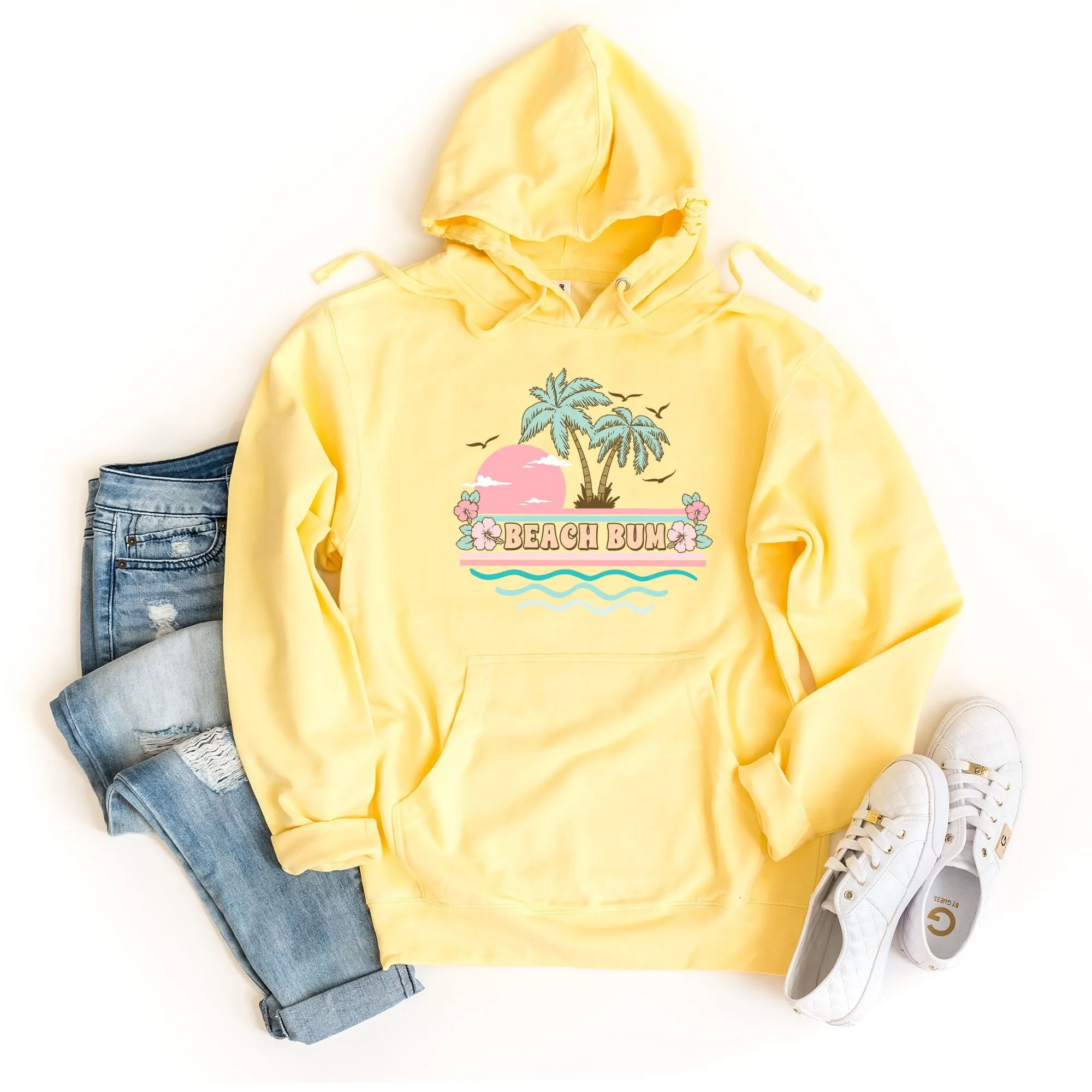 Beach Bum Stripes | Graphic Hoodie