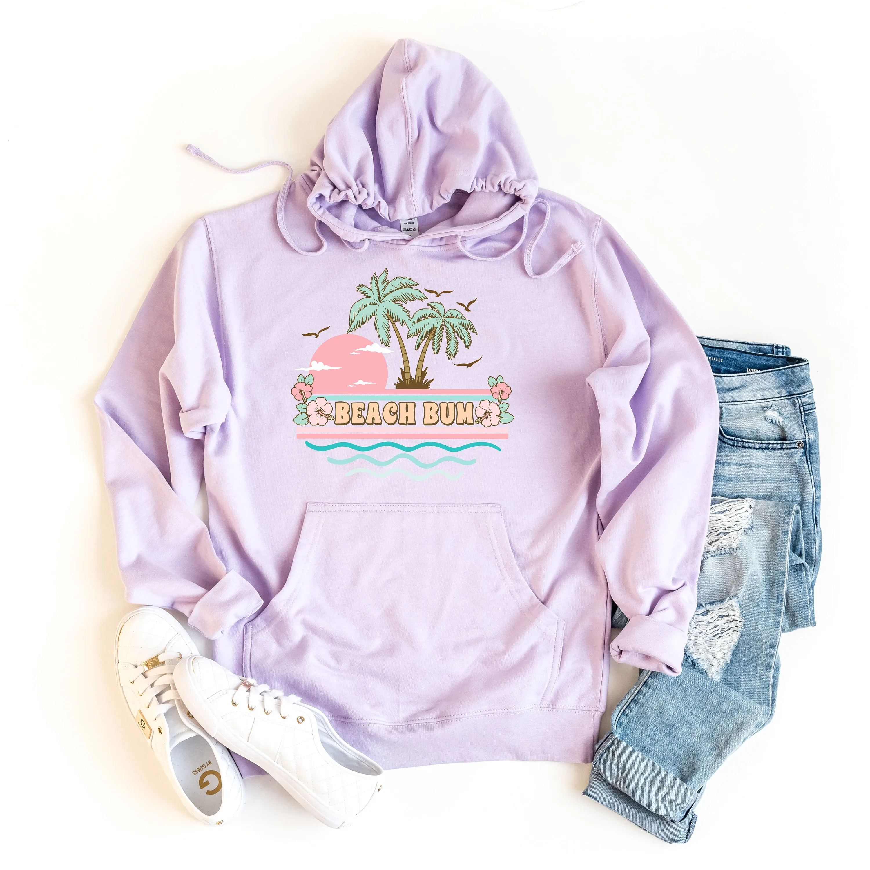 Beach Bum Stripes | Graphic Hoodie