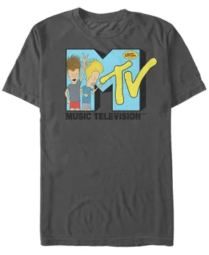 Beavis and butthead head bangers Fifth Sun Men's Short Sleeve Logo T-Shirt Multi