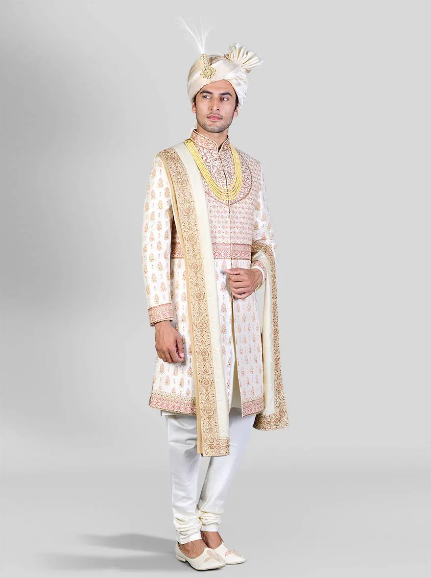 Beige Sherwani | TULA
