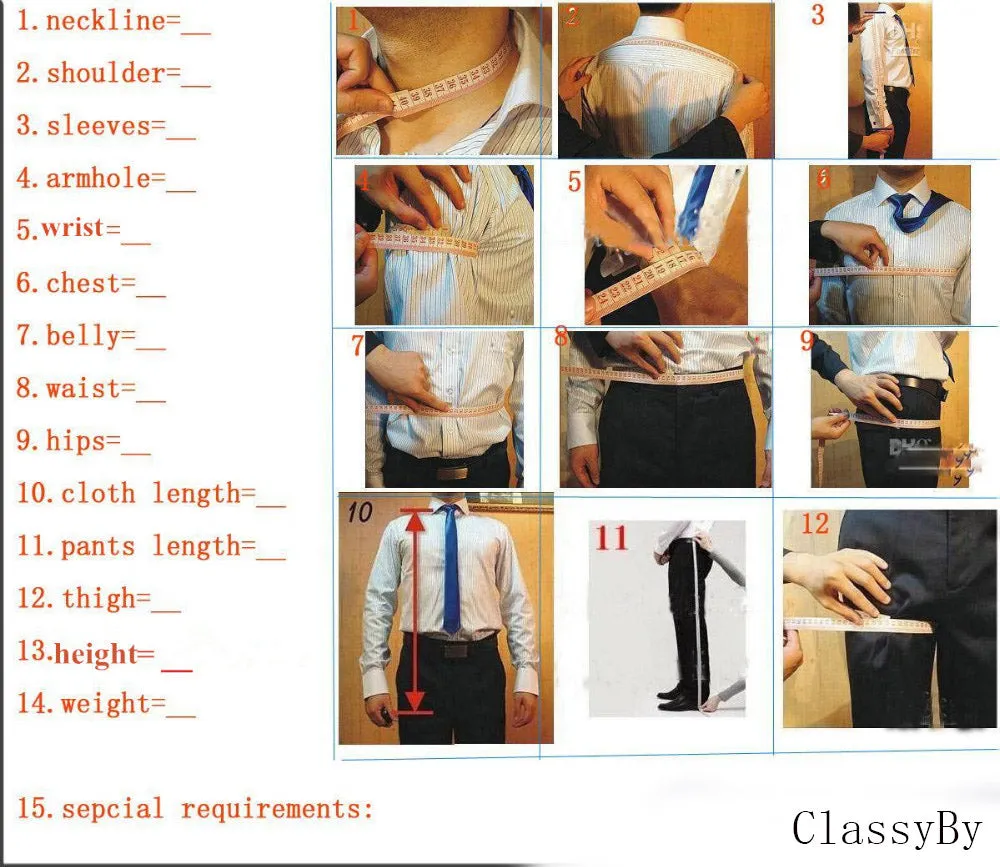 Beige Wedding Tuxedos Peak Lapel 3 Pieces Men's Formal Prom Dinner CB0603