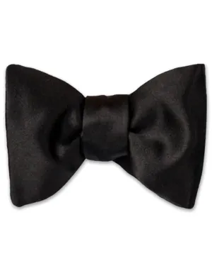 Black Classic Satin Bowtie
