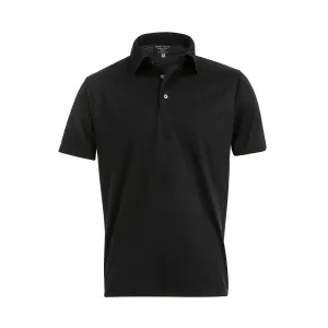 Black Cotton Polo Shirt - New