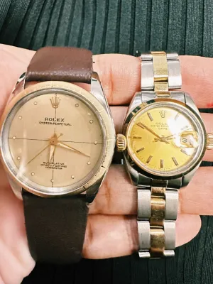 Black Friday Special Pre-Owned Ladies Date 6916 Stainless Steel & Yellow Gold