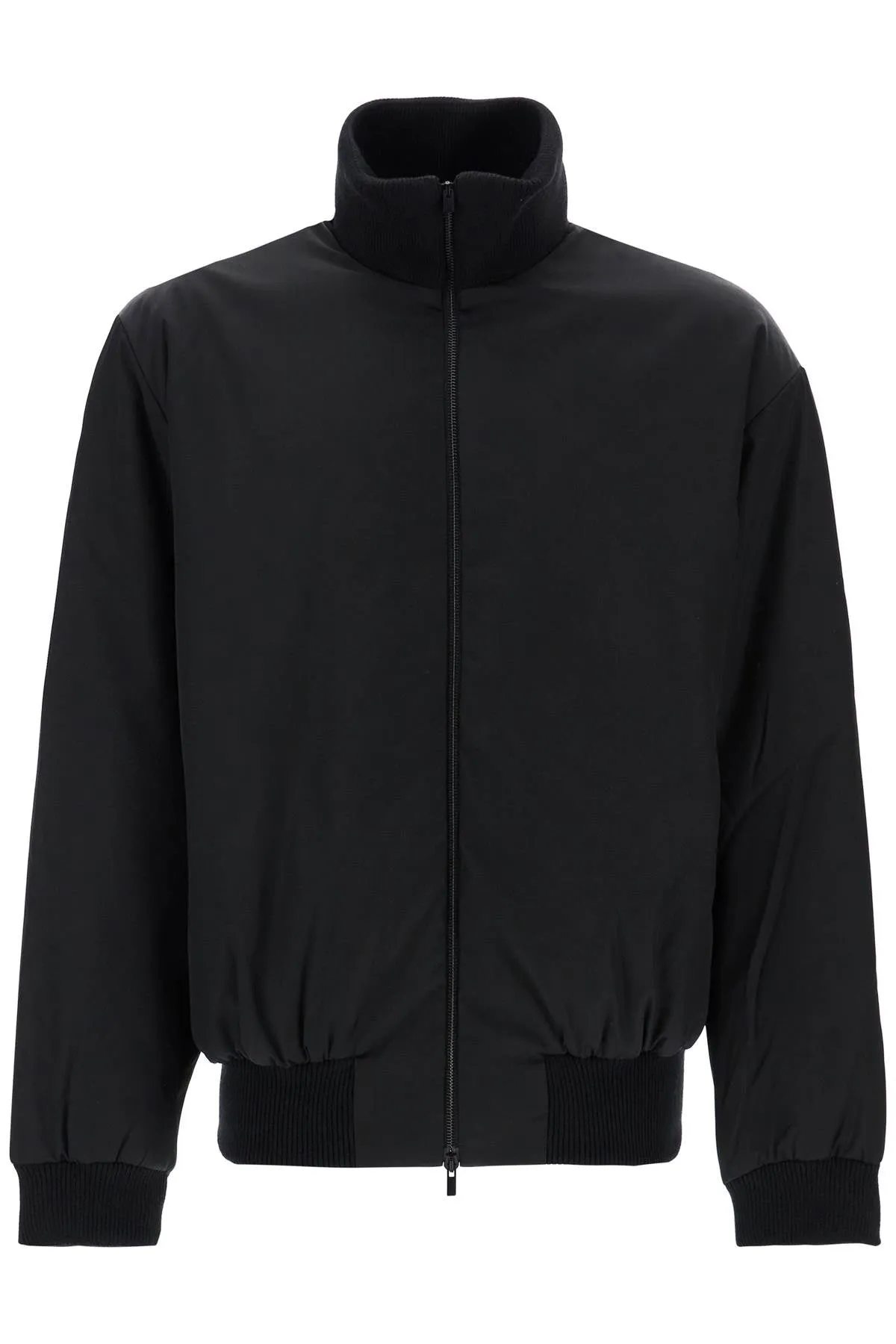 black nylon bomber with high collar FGE230 326NYW BLACK
