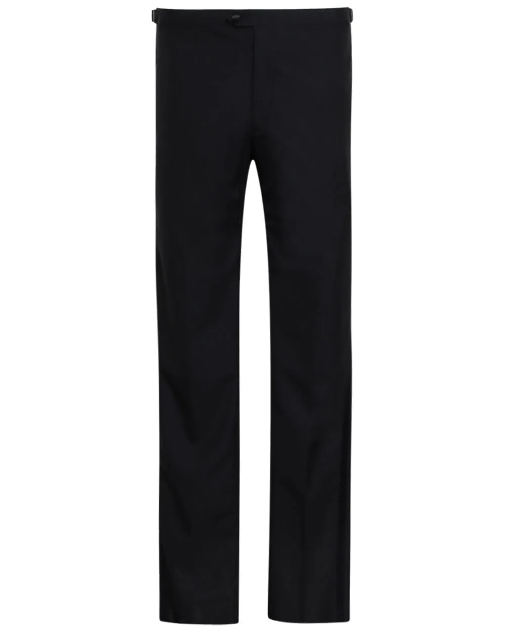 Black Wool Blend Taped Tuxedo Pant