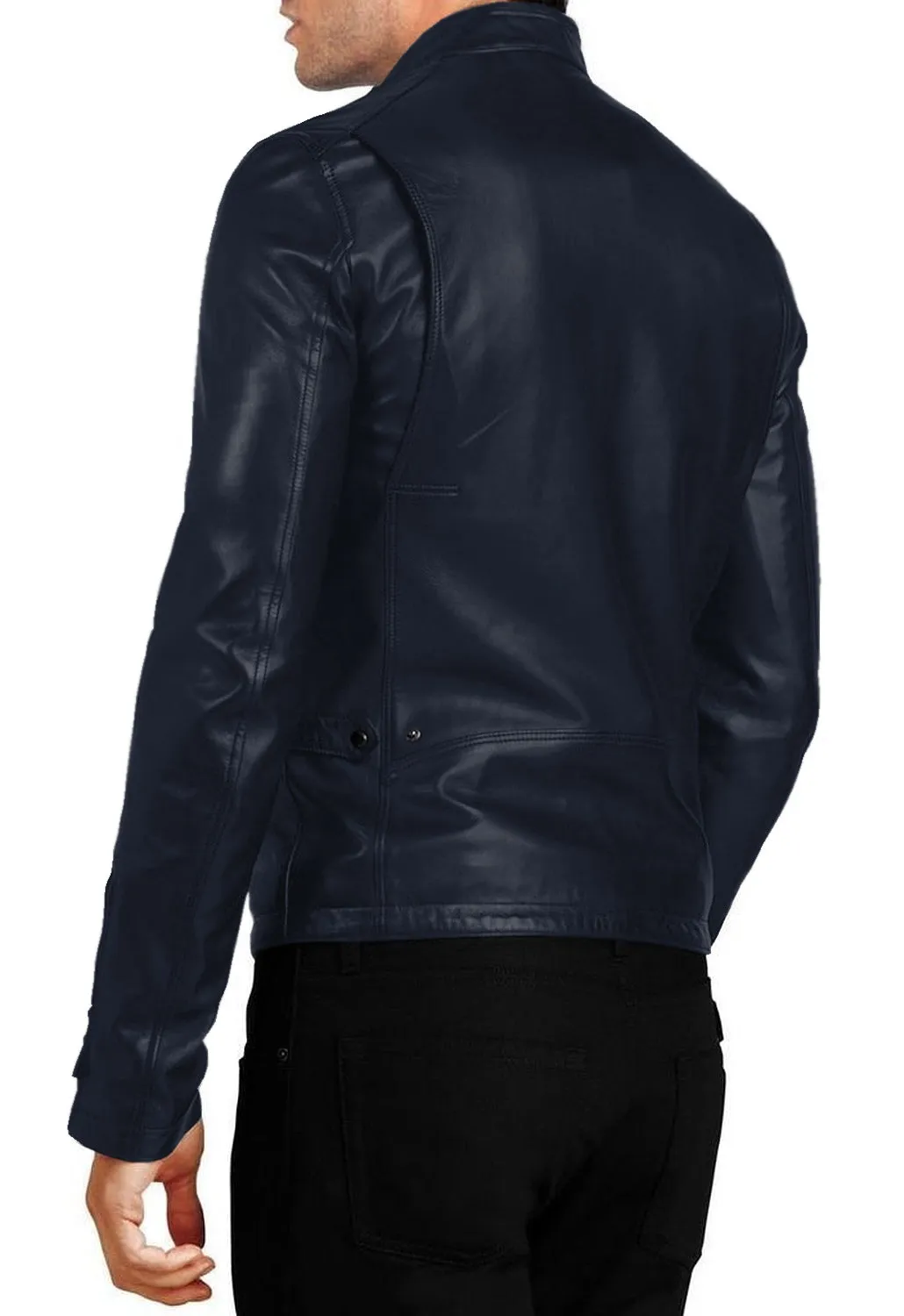 Blazara Maroon Biker Leather Jacket