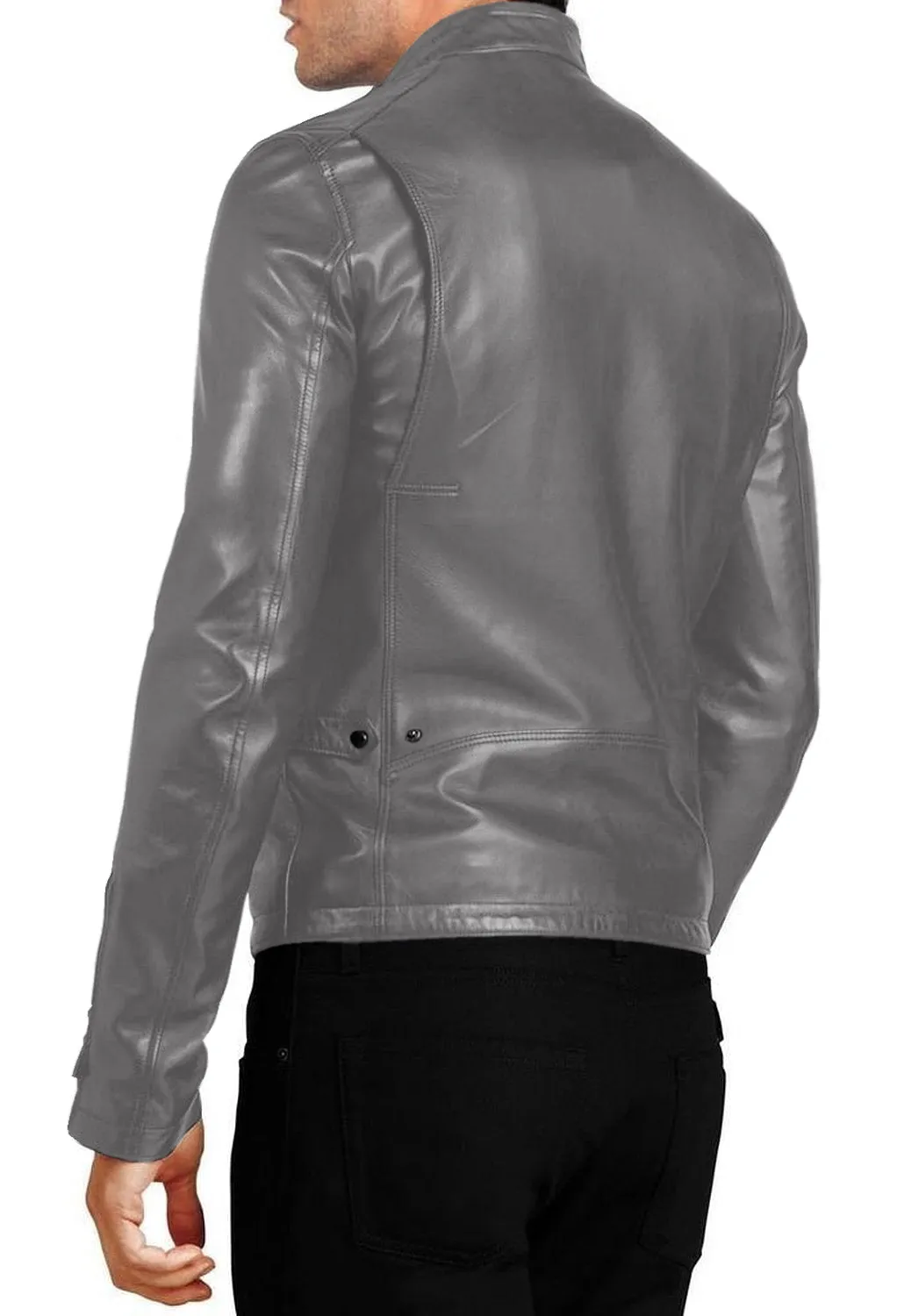 Blazara Maroon Biker Leather Jacket