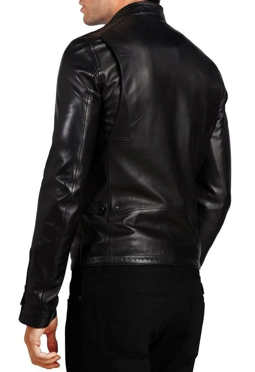 Blazara Maroon Biker Leather Jacket