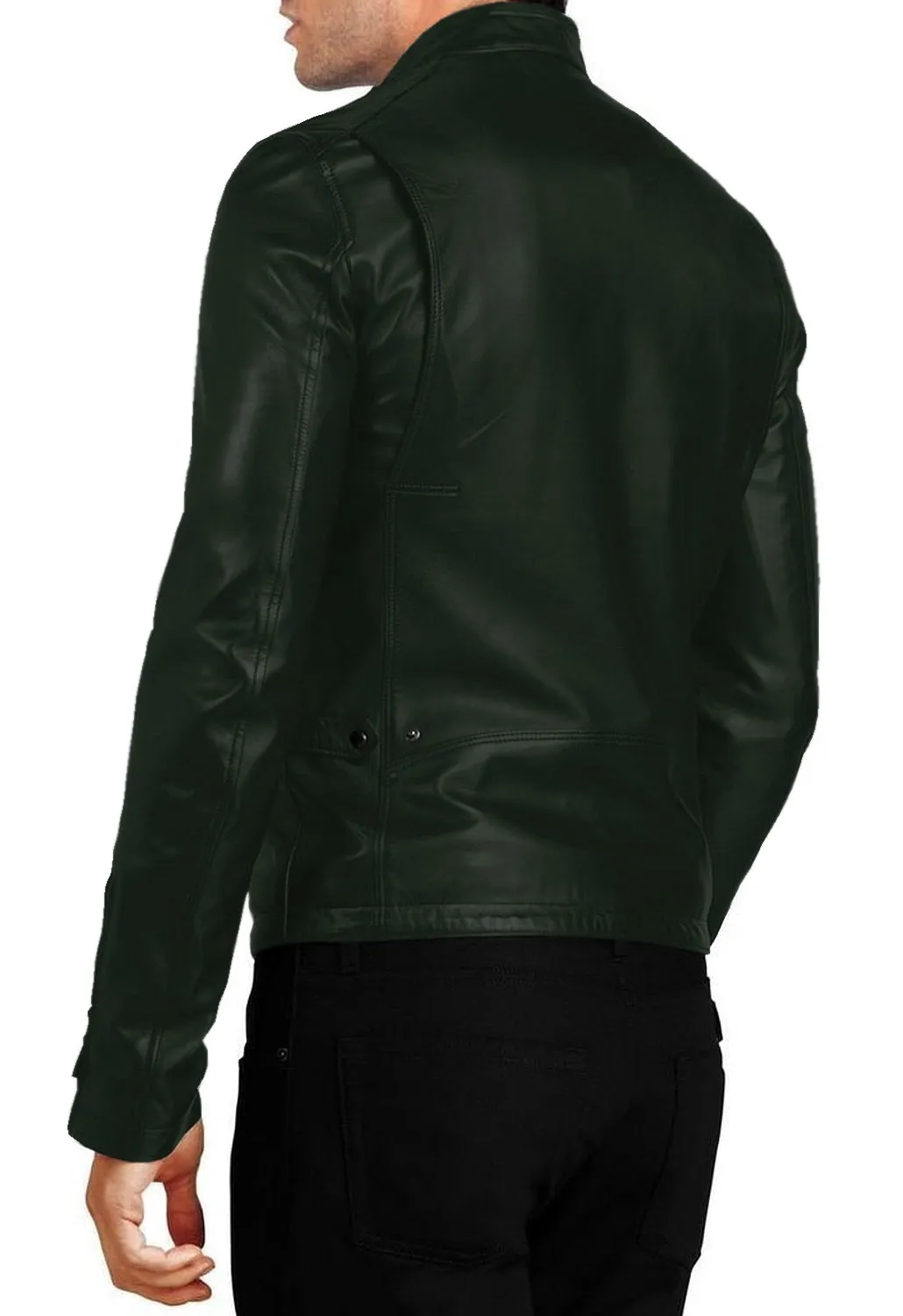 Blazara Maroon Biker Leather Jacket