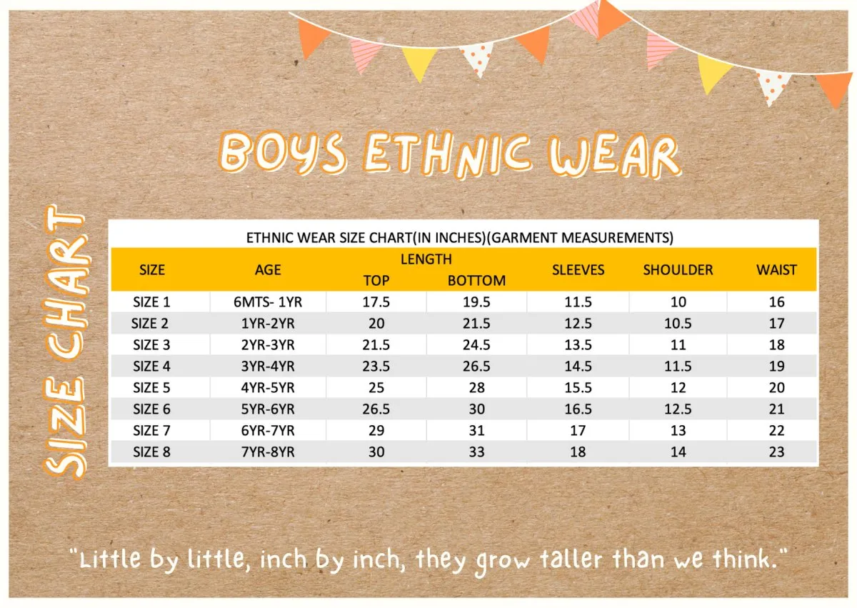 Blooming Red- Boys Ethnic Wear