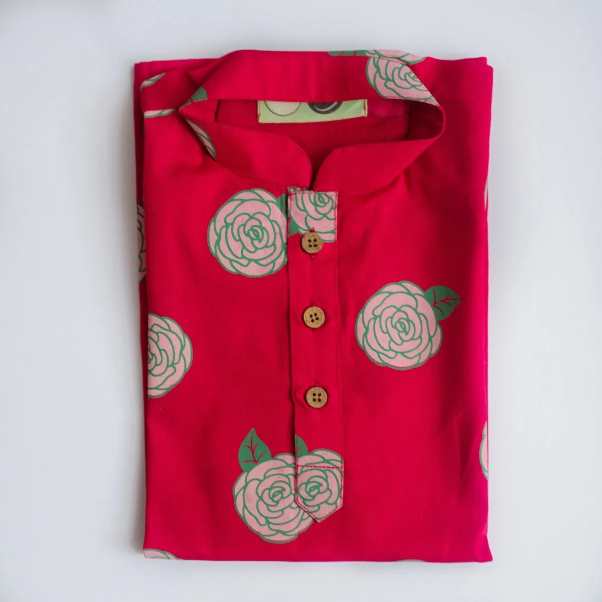 Blooming Red- Boys Ethnic Wear