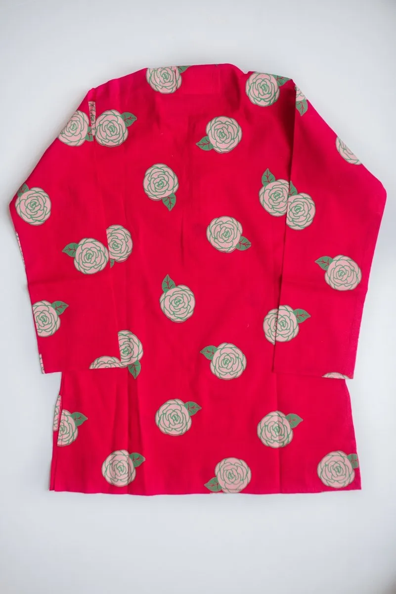 Blooming Red- Boys Ethnic Wear