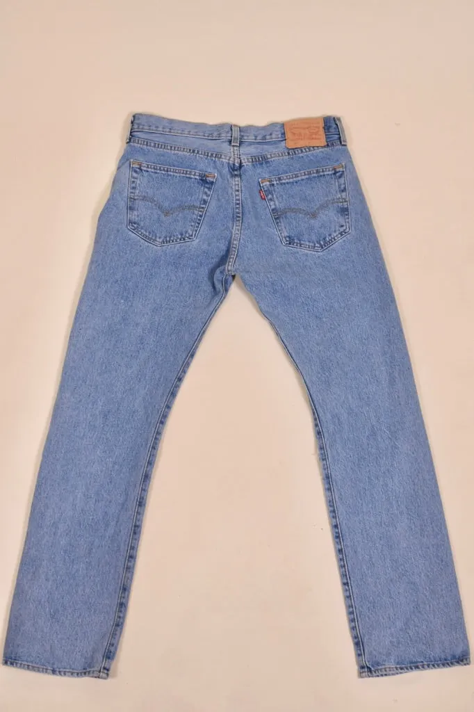 Blue 501 Distressed Jeans By Levis, 32