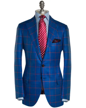 Blue and Orange Windowpane Sportcoat