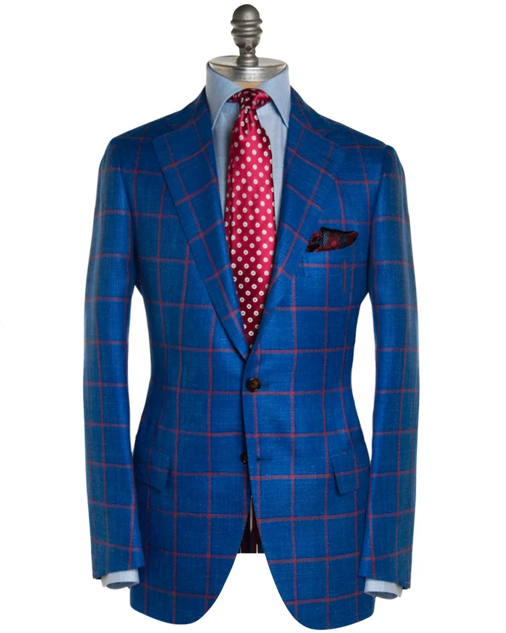 Blue and Orange Windowpane Sportcoat