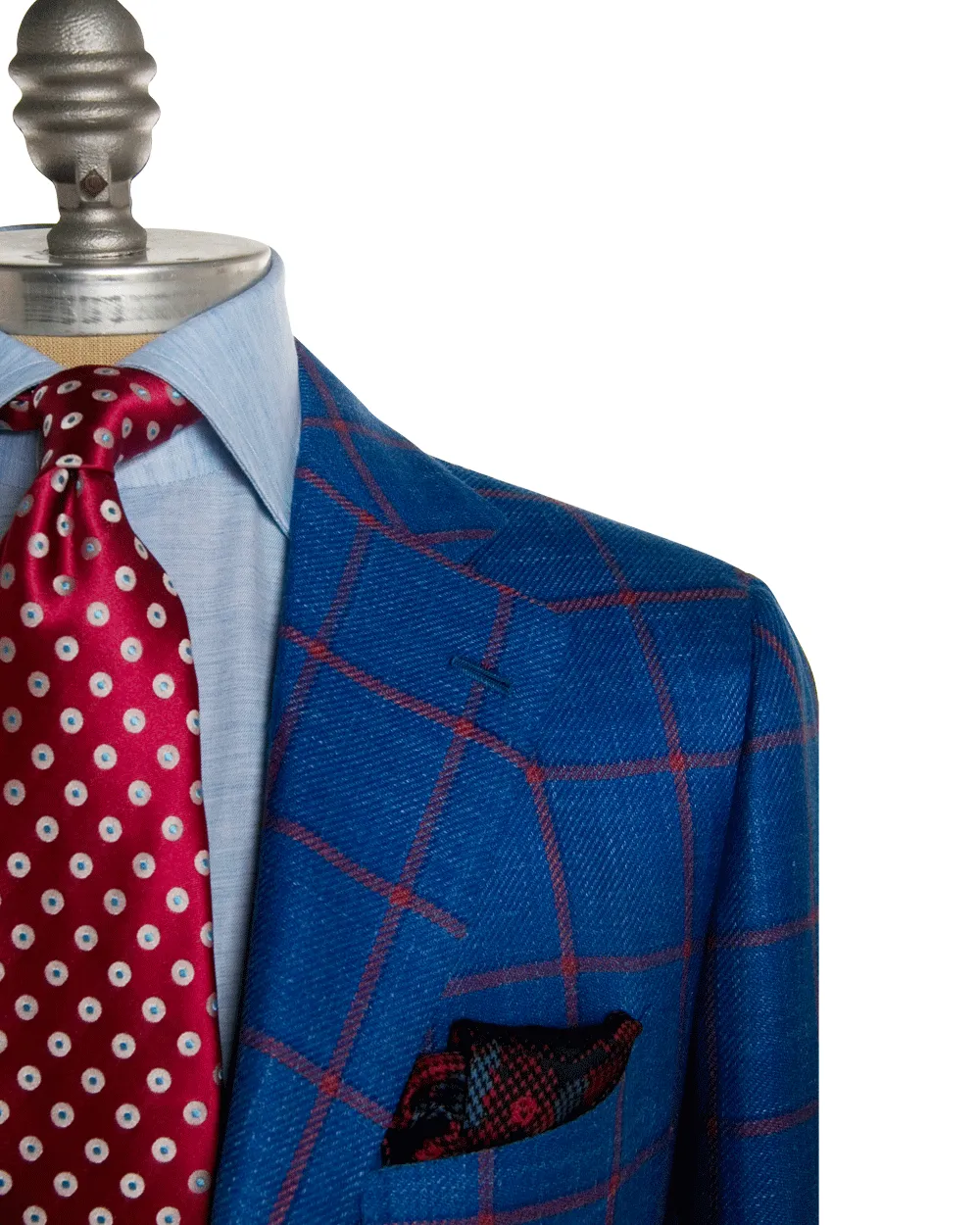 Blue and Orange Windowpane Sportcoat