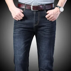 Blue Denim Casual Trousers for Mens