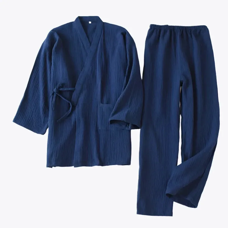 Blue Men's Japanese Pajamas