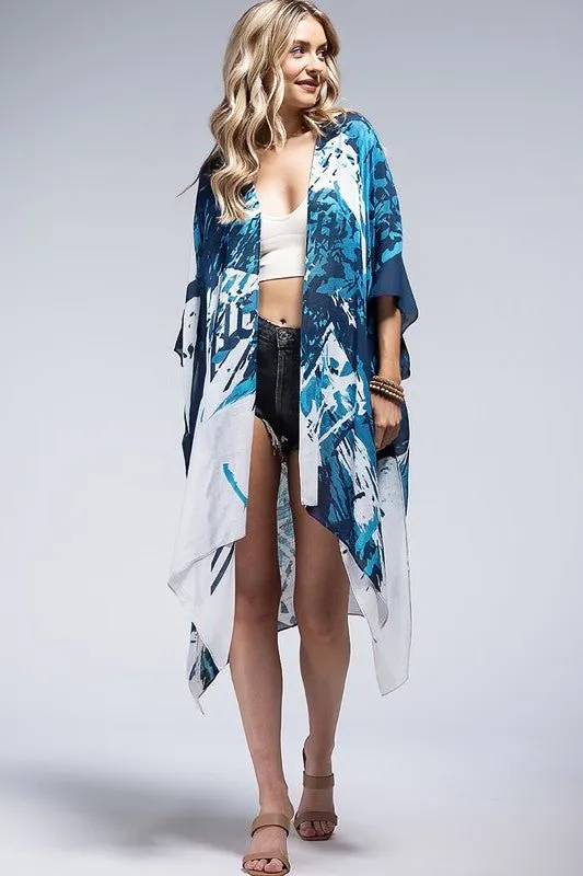 Blue Tones Lightweight Kimono