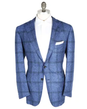 Blue Windowpane Cashmere Sportcoat