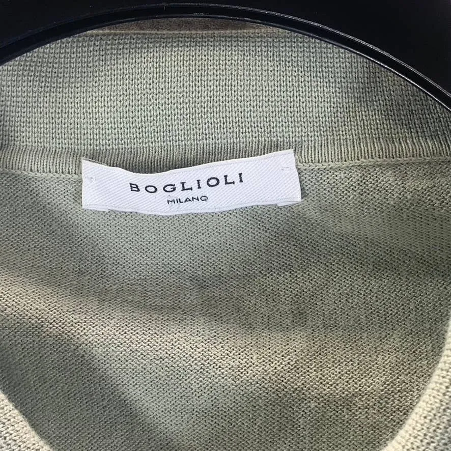 BOGLIOLI MILANO Men's Green Cotton Short Sleeve Polo Shirt SZ M