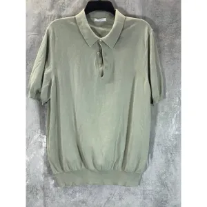 BOGLIOLI MILANO Men's Green Cotton Short Sleeve Polo Shirt SZ M