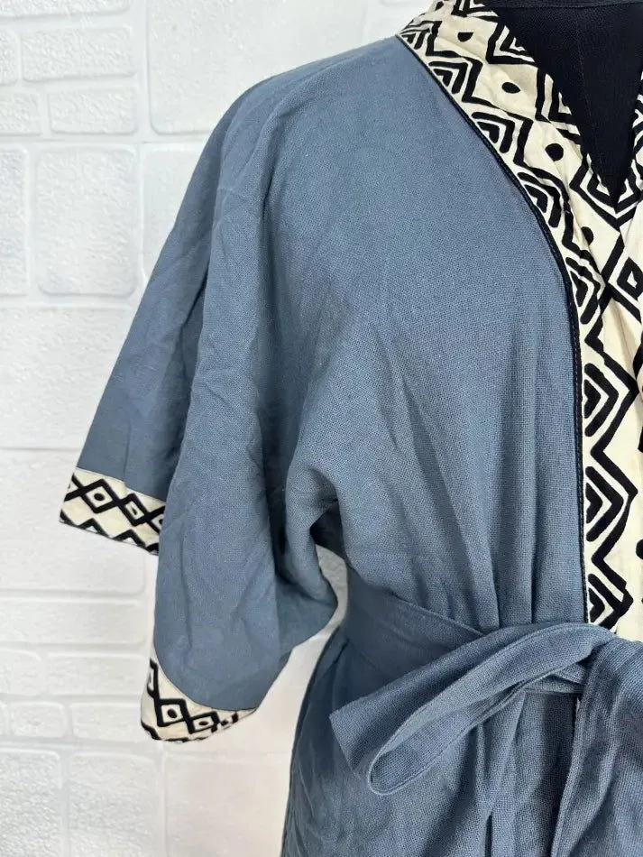 Boho Chic Jute Kimono Handstitch Organic Stylish Lightweight Sustainable Fashion For All Occasions | Perfect Gift For Her