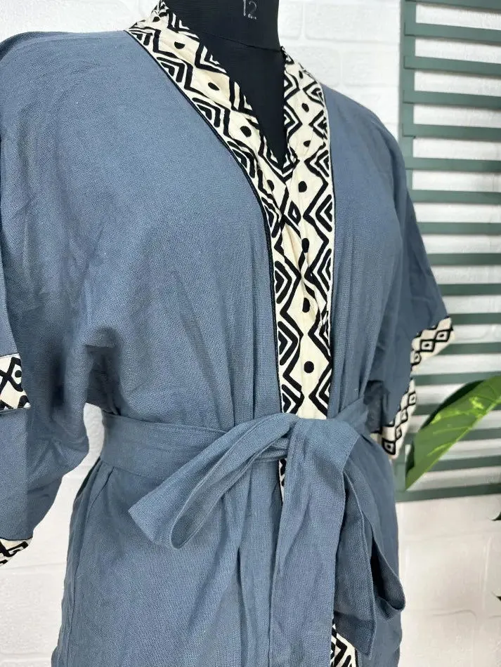 Boho Chic Jute Kimono Handstitch Organic Stylish Lightweight Sustainable Fashion For All Occasions | Perfect Gift For Her