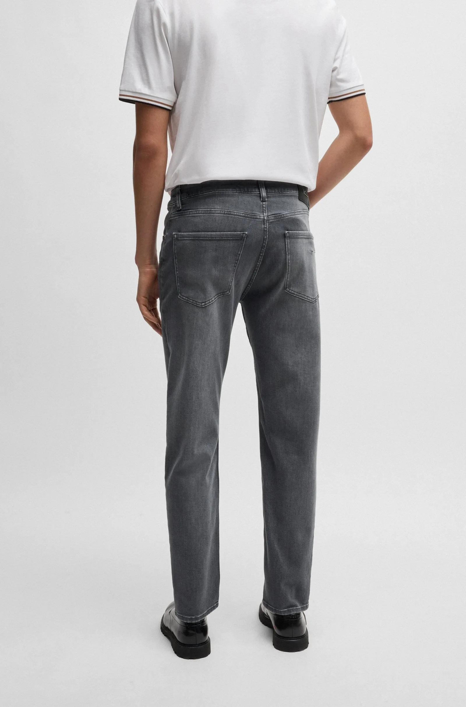 BOSS - H-RE.MAINE Medium Grey Regular Fit Jeans In Super Soft Denim 50520852 030