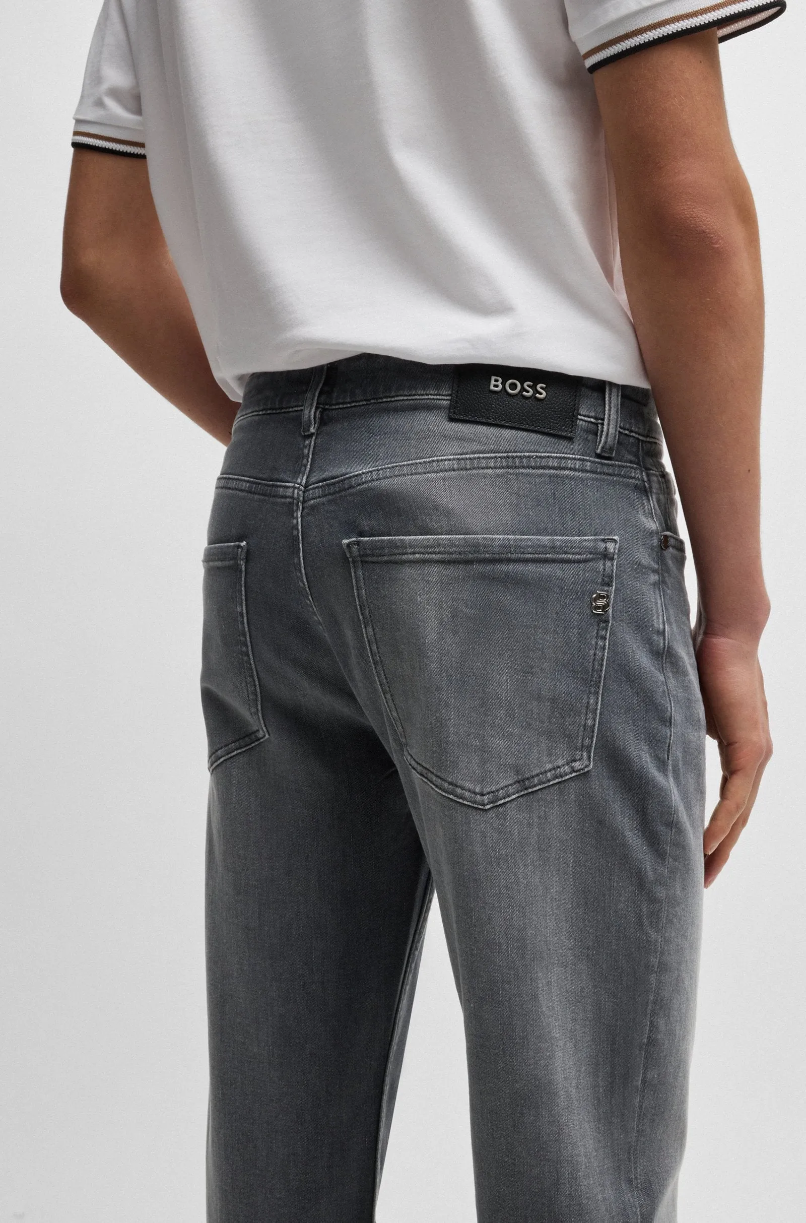 BOSS - H-RE.MAINE Medium Grey Regular Fit Jeans In Super Soft Denim 50520852 030
