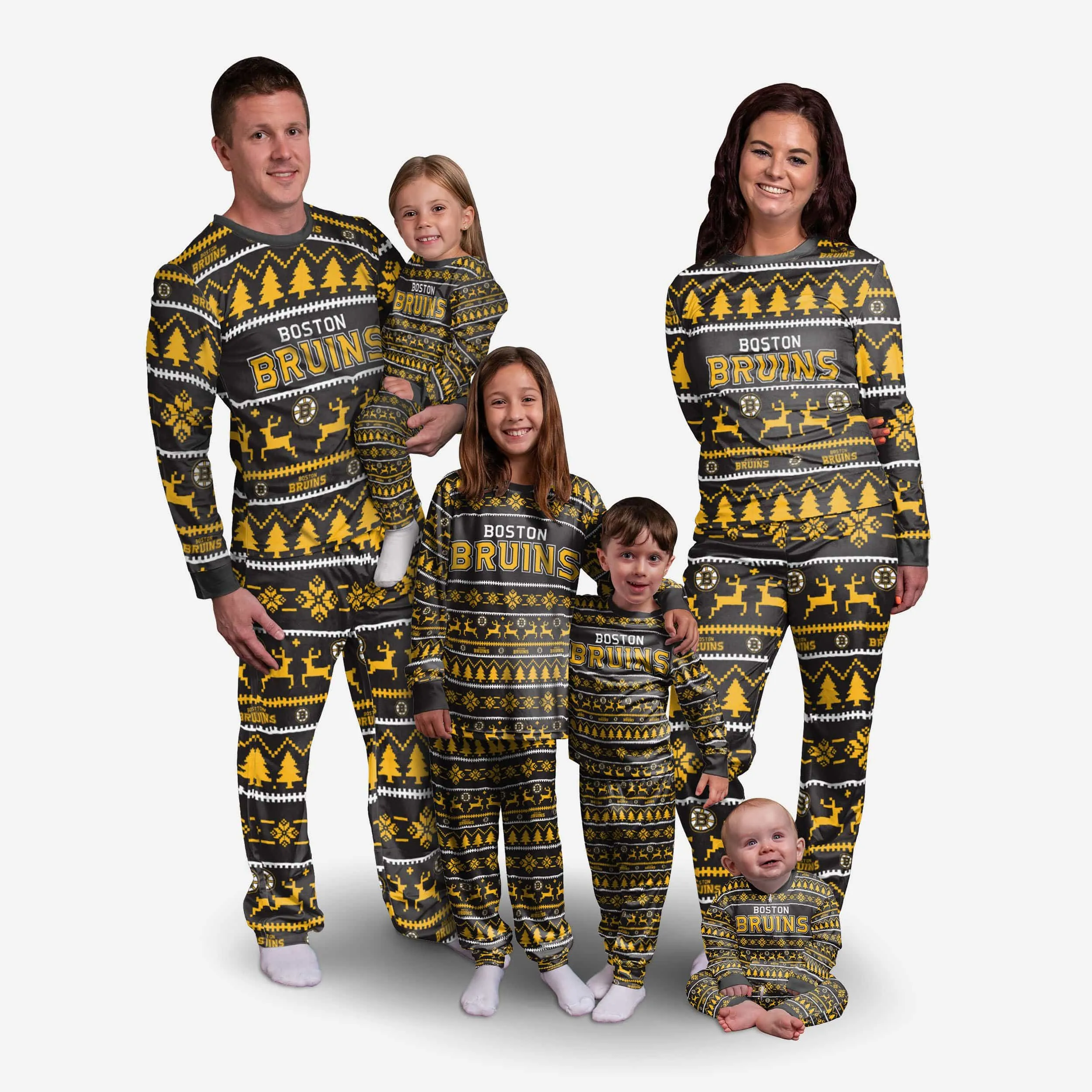 Boston Bruins Toddler Family Holiday Pajamas
